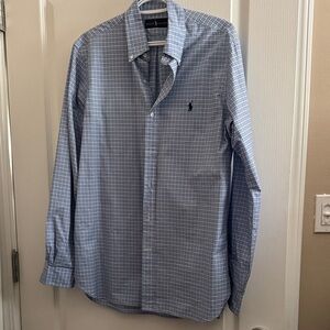 Polo by Ralph Lauren Men's Light Blue Plaid Shirt